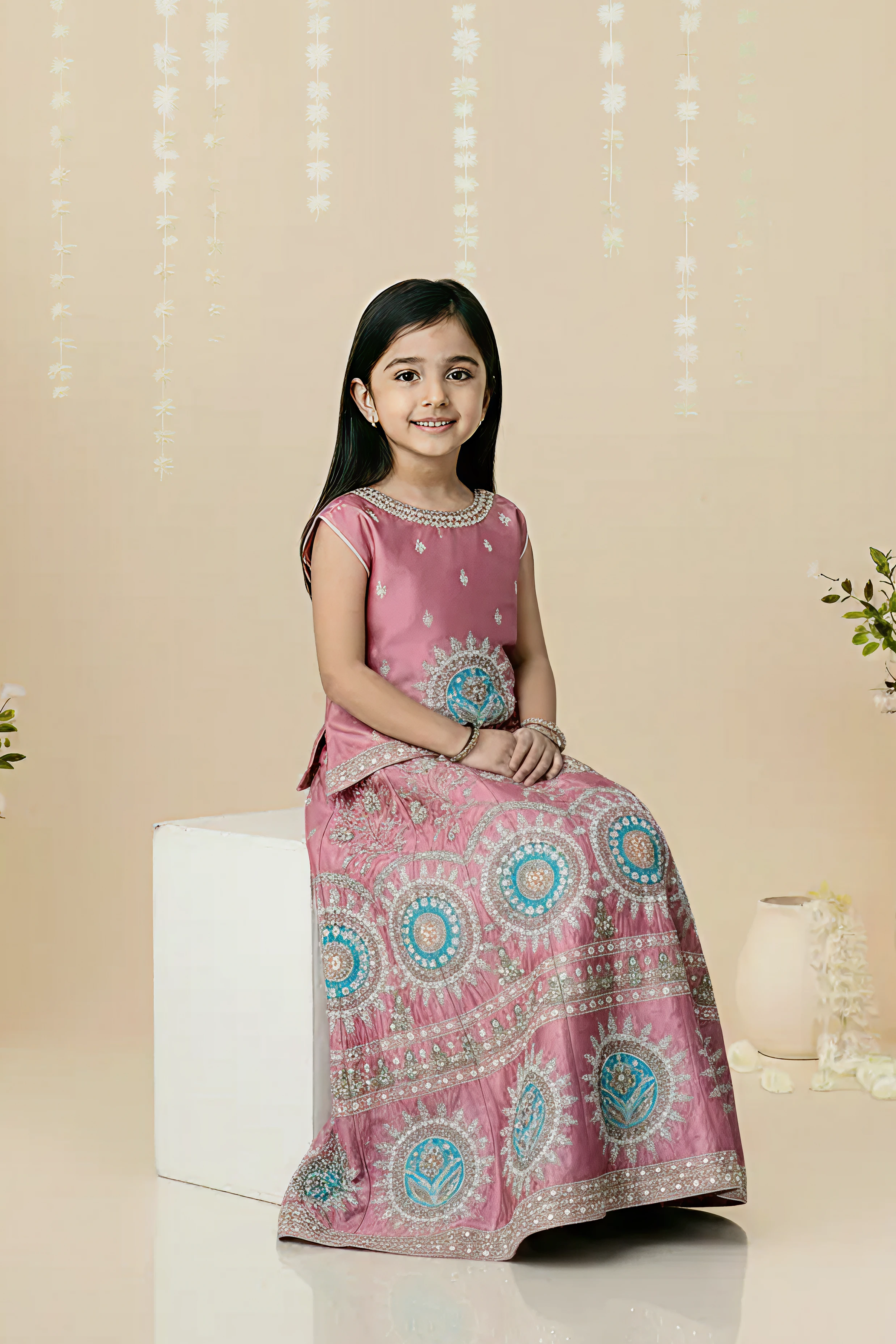 SILK HANDWORK ZARI & RESHAM LENGHA CHOLI – 3PC - LS-04