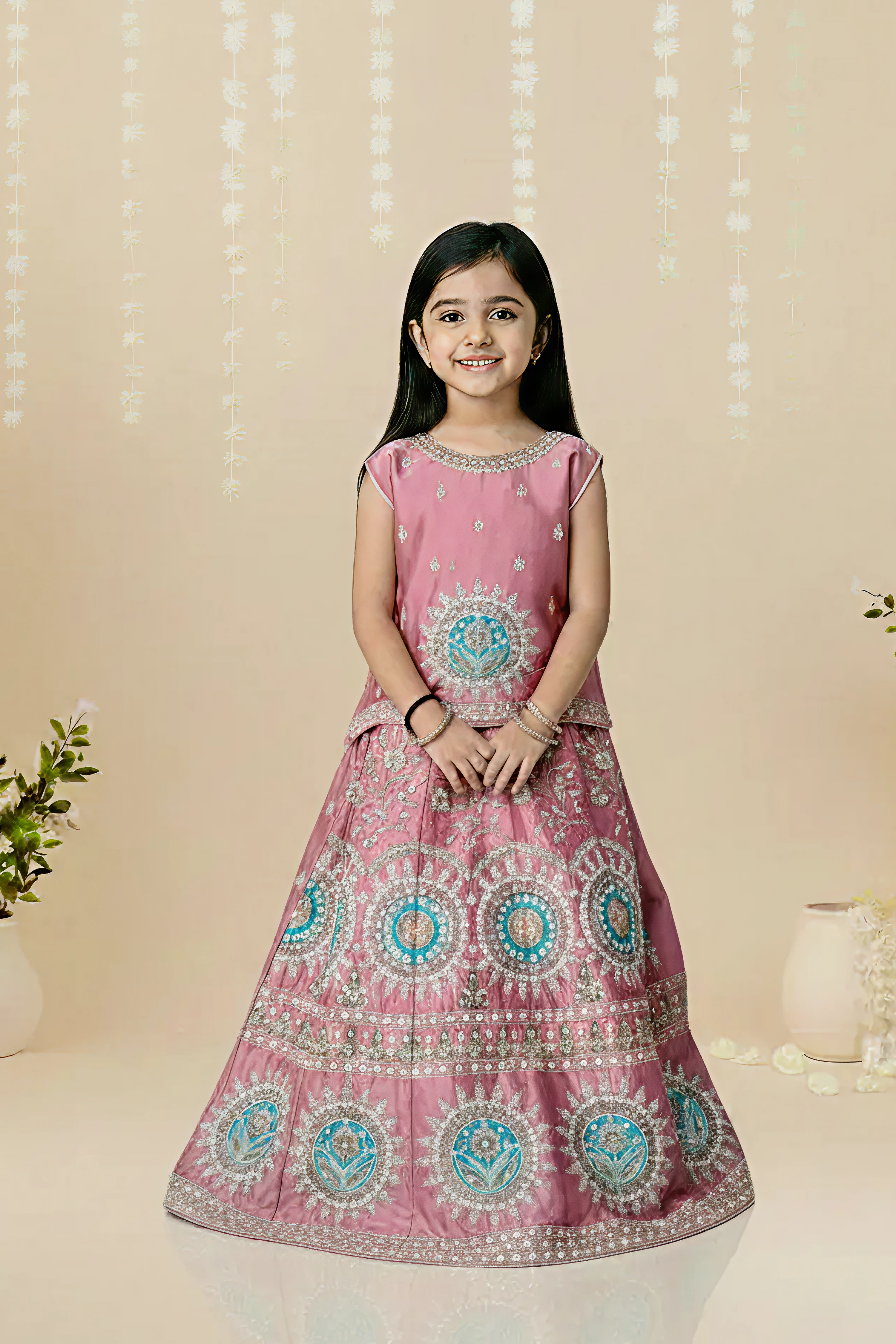 SILK HANDWORK ZARI & RESHAM LENGHA CHOLI – 3PC - LS-04