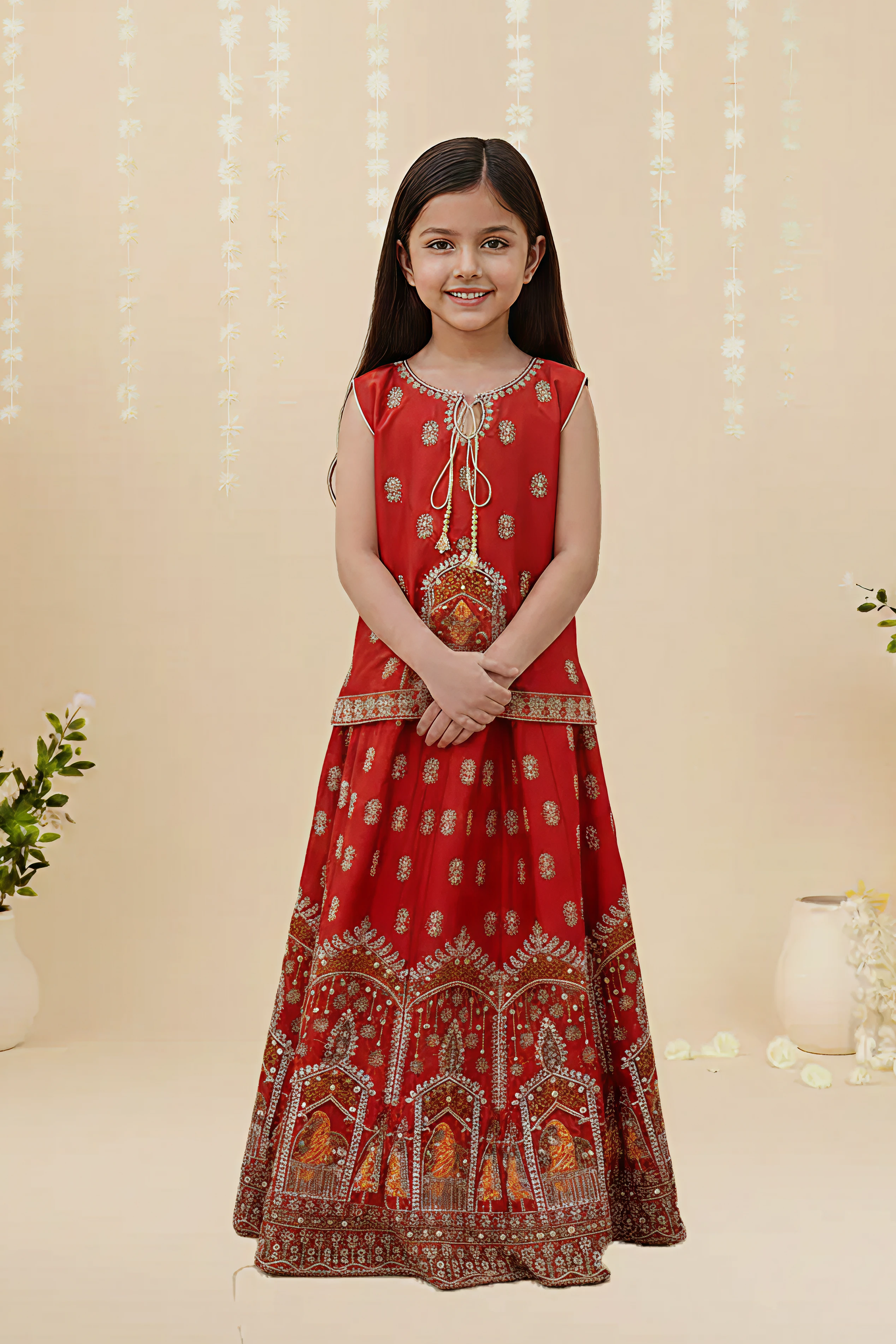 SILK HANDWORK ZARI & RESHAM LENGHA CHOLI – 3PC - LS-02