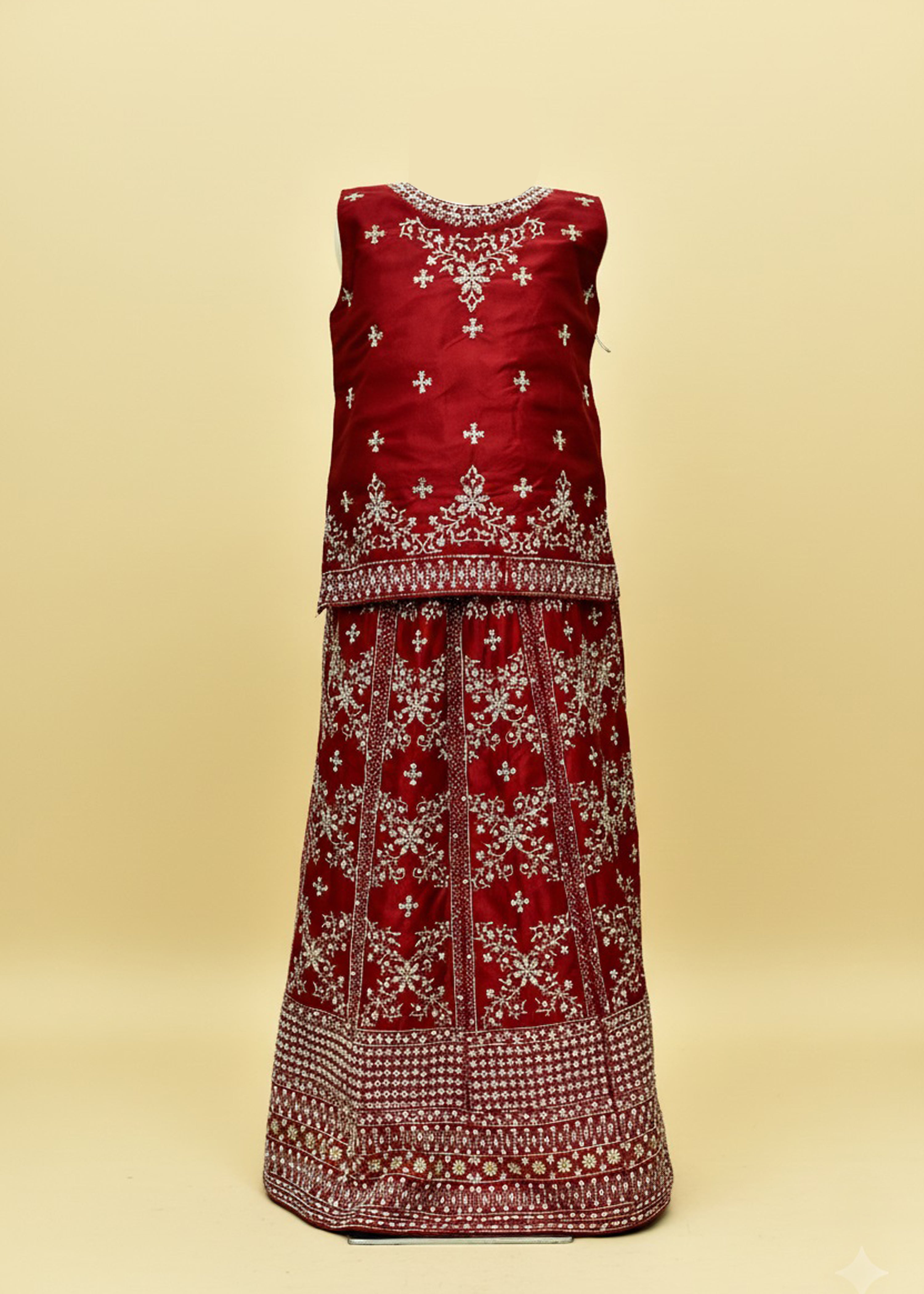 SILK COMPUTER & HANDWORK EMBROIDERED LENGHA CHOLI – 3PC - LS-01