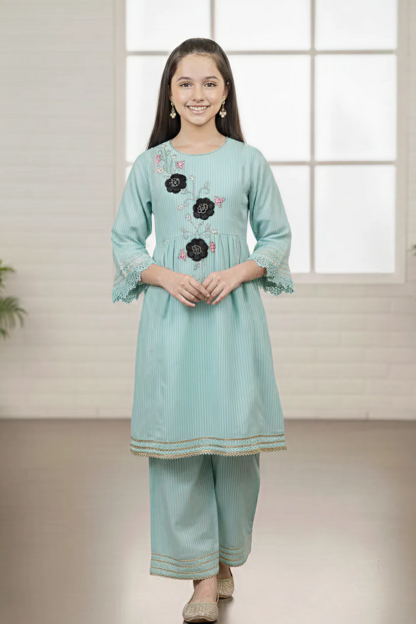 BANARSI COTTON HANDWORK SHALWAR KAMEEZ – 3PC - LS-18