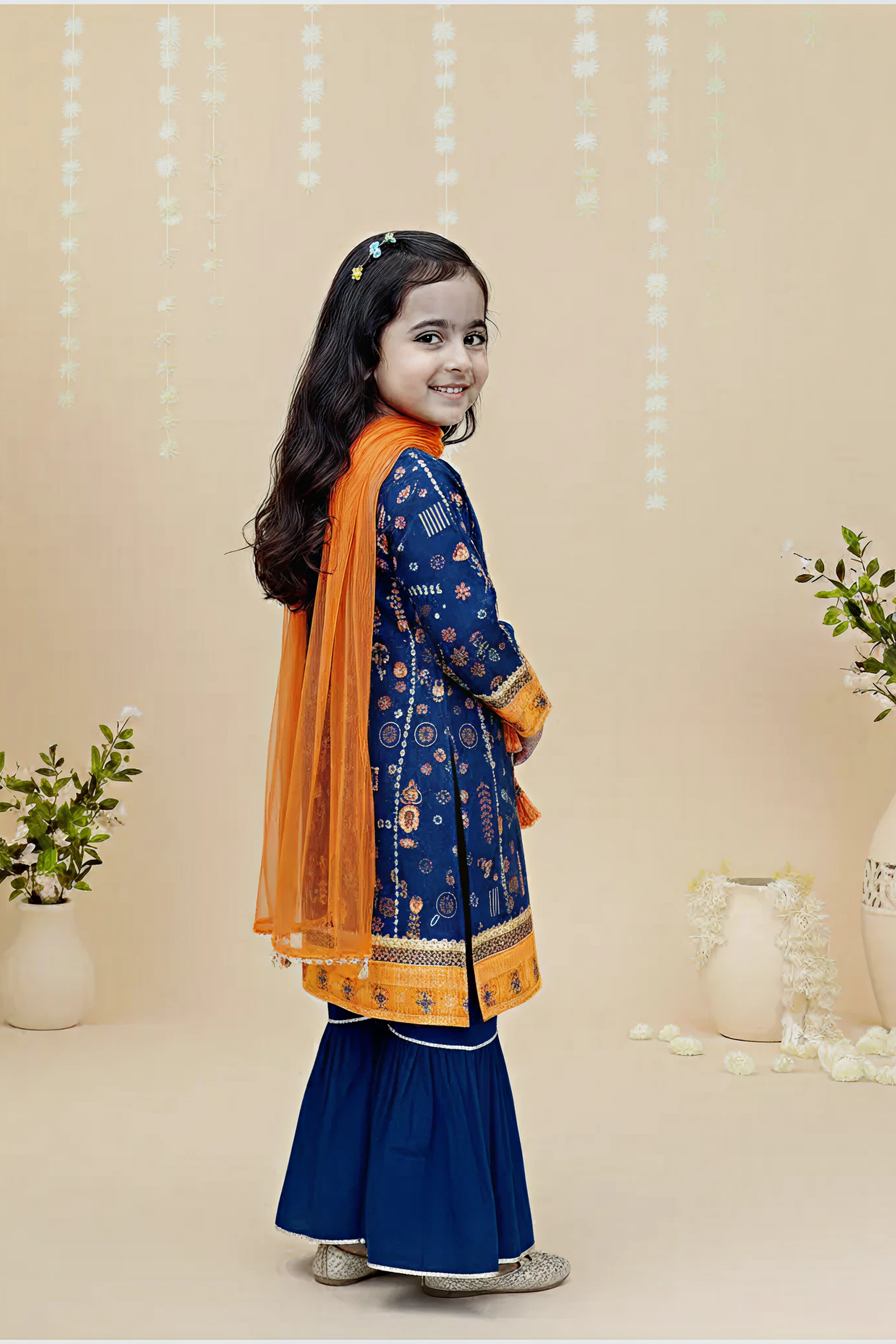 COTTON EMBROIDERED GHARARA – 3PC Suit - LS-20