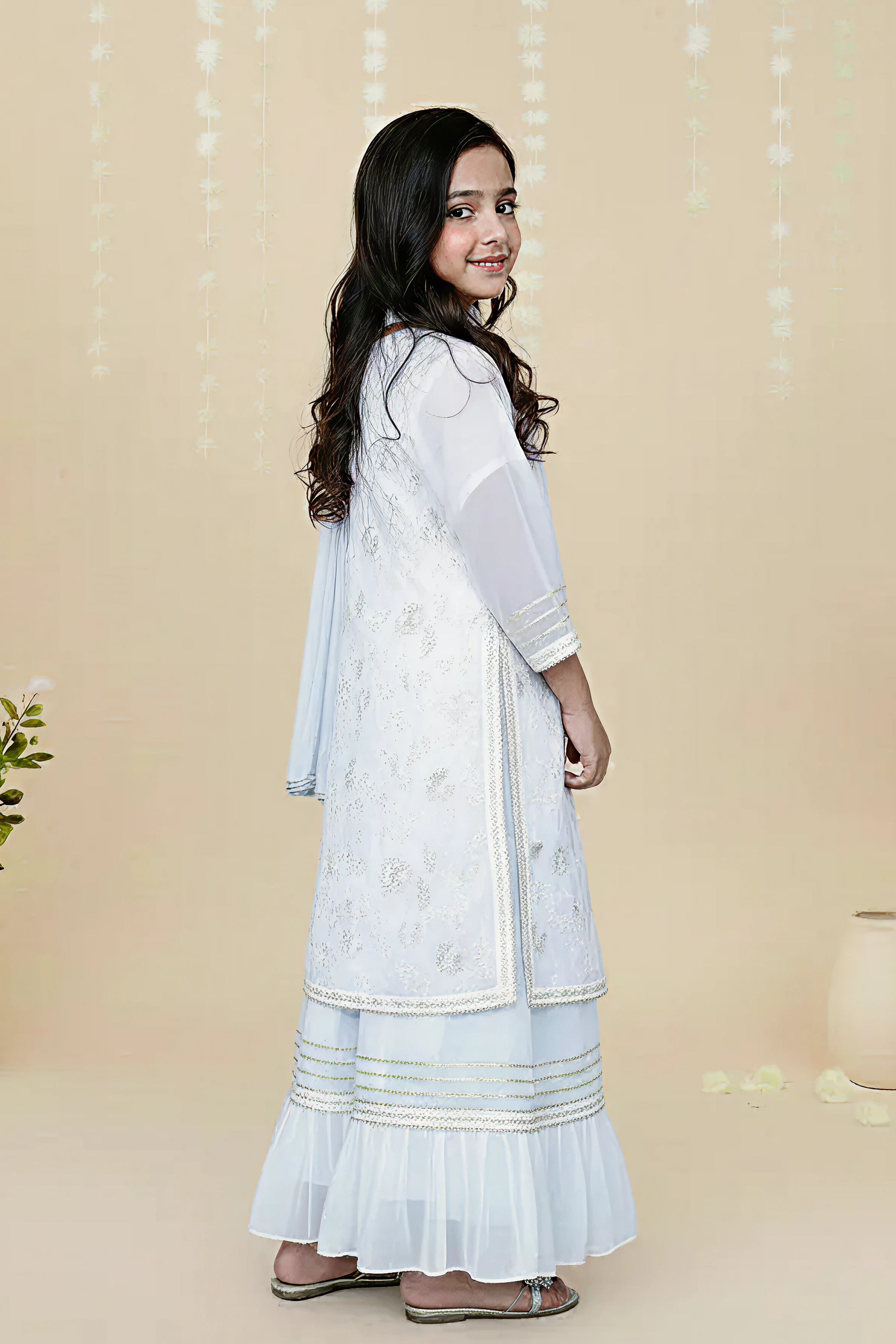 CHIFFON EMBROIDERED LONG MAXI – 3PC - LS-15