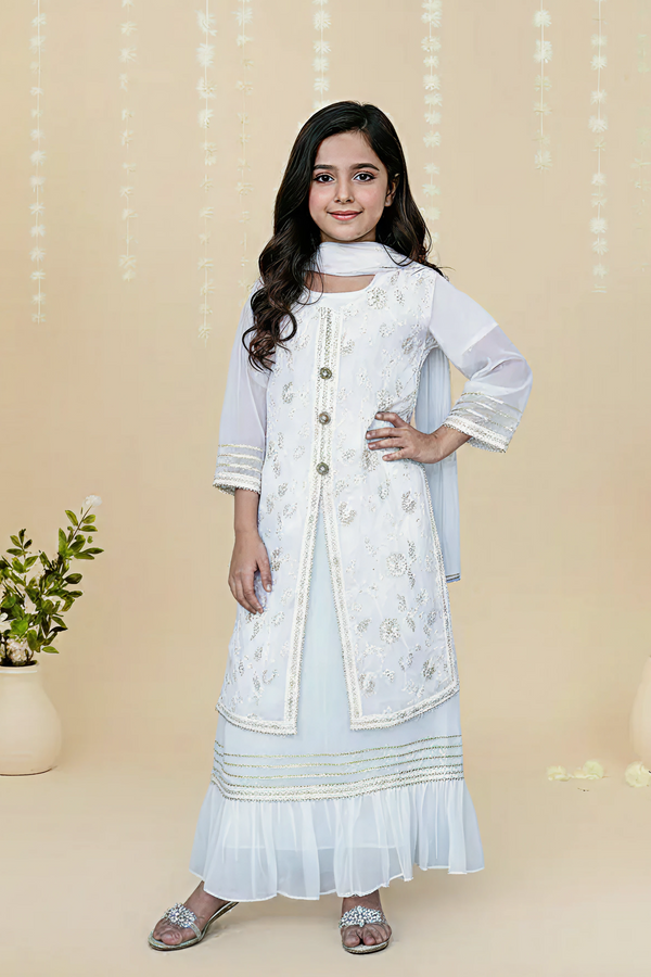CHIFFON EMBROIDERED LONG MAXI – 3PC - LS-15