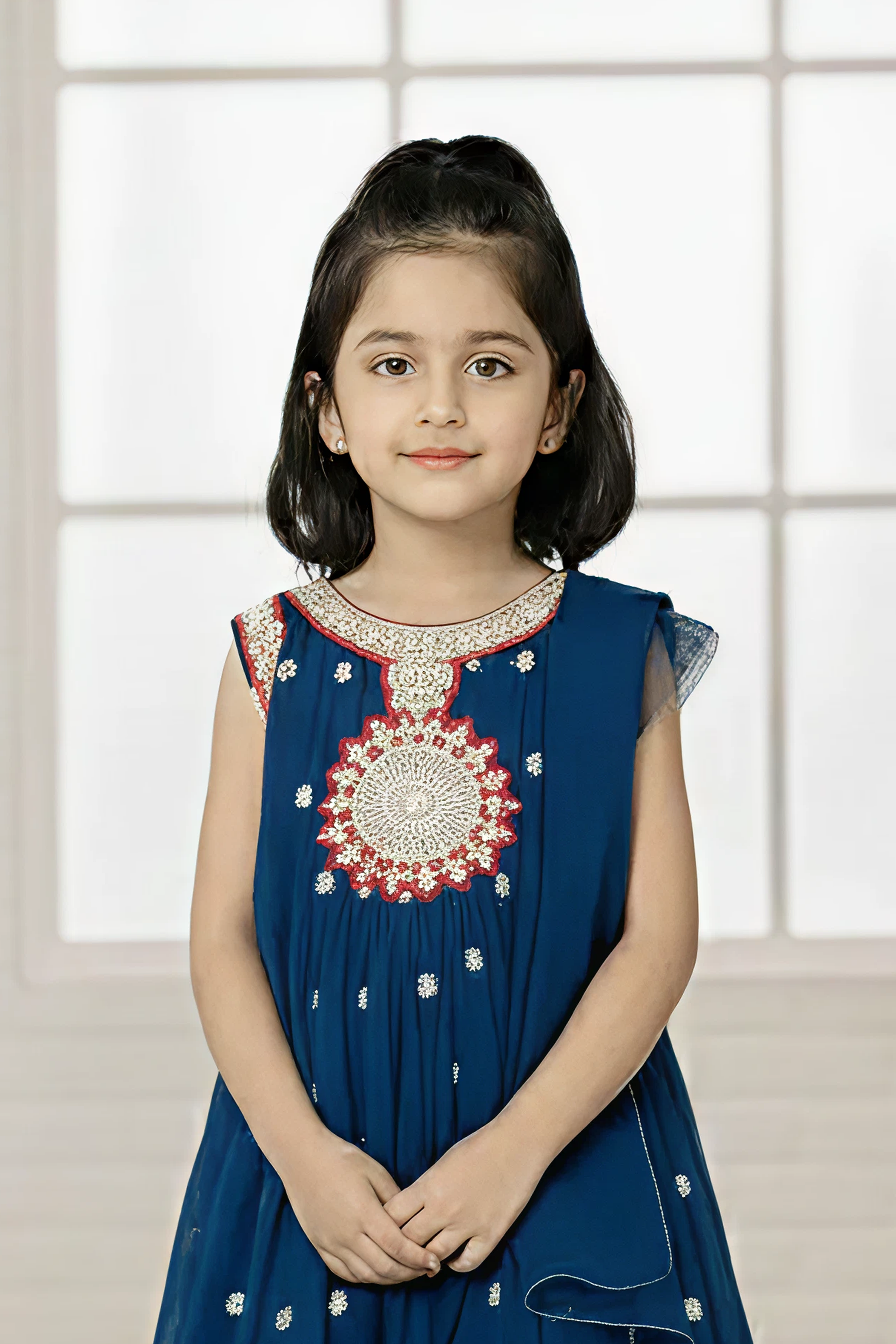 CHIFFON HANDWORK APLI JHABLA – 3PC - LS-05