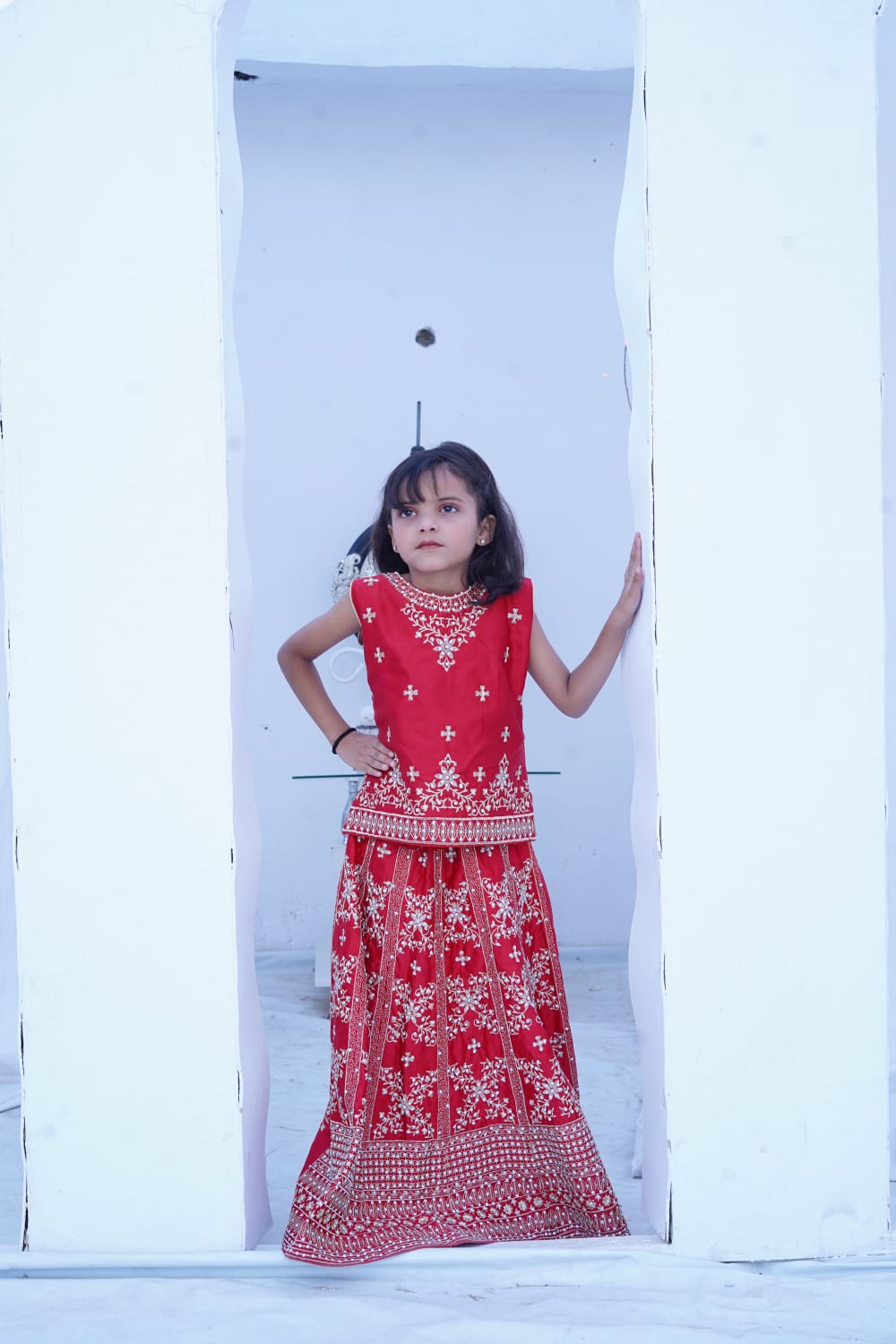 SILK COMPUTER & HANDWORK EMBROIDERED LENGHA CHOLI – 3PC - LS-01